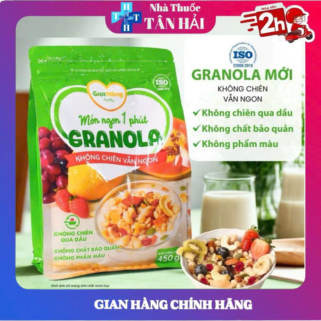 Granola Giọt Nắng Mới, ngũ cốc ăn sáng healthy ngon giòn lành mạnh, giàu chất xơ và năng lượng từ hạ