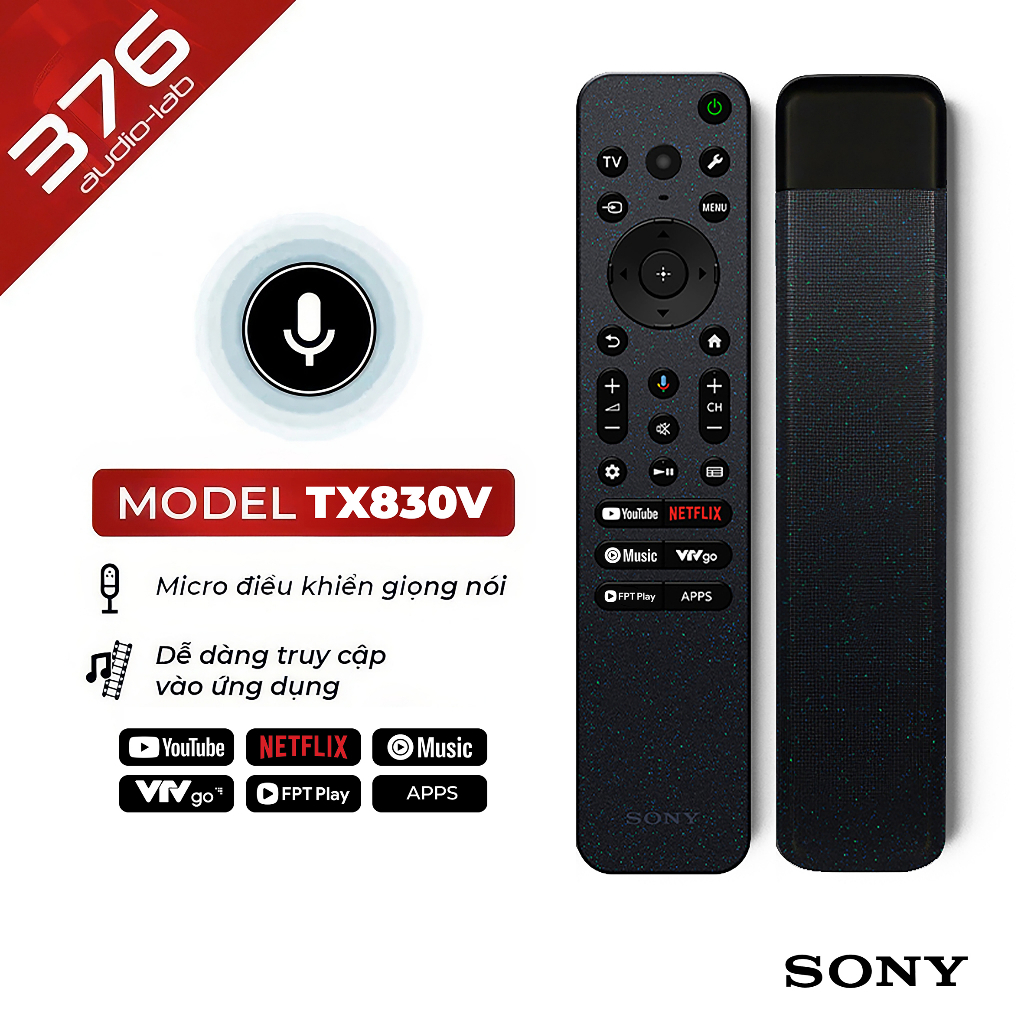 [CHÍNH HÃNG] Remote SONY Giọng Nói RMF TX830V - Đời SONY 4Κ 8K HD TV - HỖ TRỢ 6 PHÍM TẮT - VTV GO