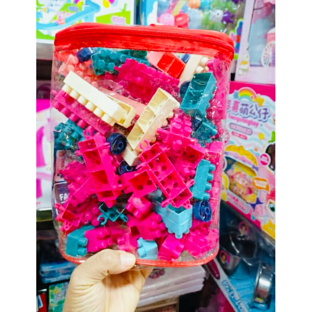 Túi đồ chơi xếp hình 1477 DIY Block table  - Building block - Happy puzzle blocks cho bé thỏa sức sá
