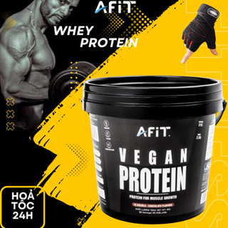 Bột whey Vegan Protein AFIT,  giúp tăng cường protein cho người ăn chay 1kg + tặng bao tay