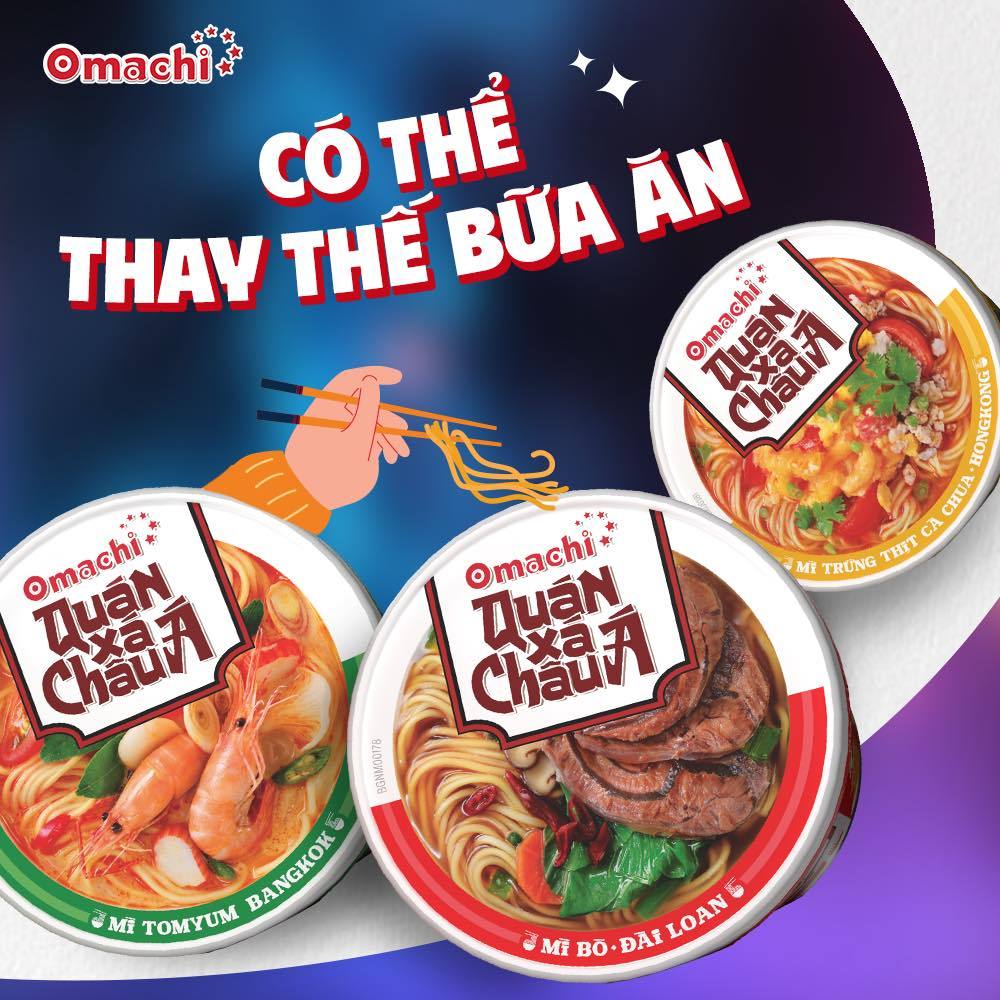 [HỎA TỐC TPHCM] MÌ OMACHI HỘP ĐỒ ĂN QUÁN XÁ CHÂU Á OMACHI MÌ MISO HẢI SẢN MÌ GÓI OMACHI MÀU XANH DƯƠ