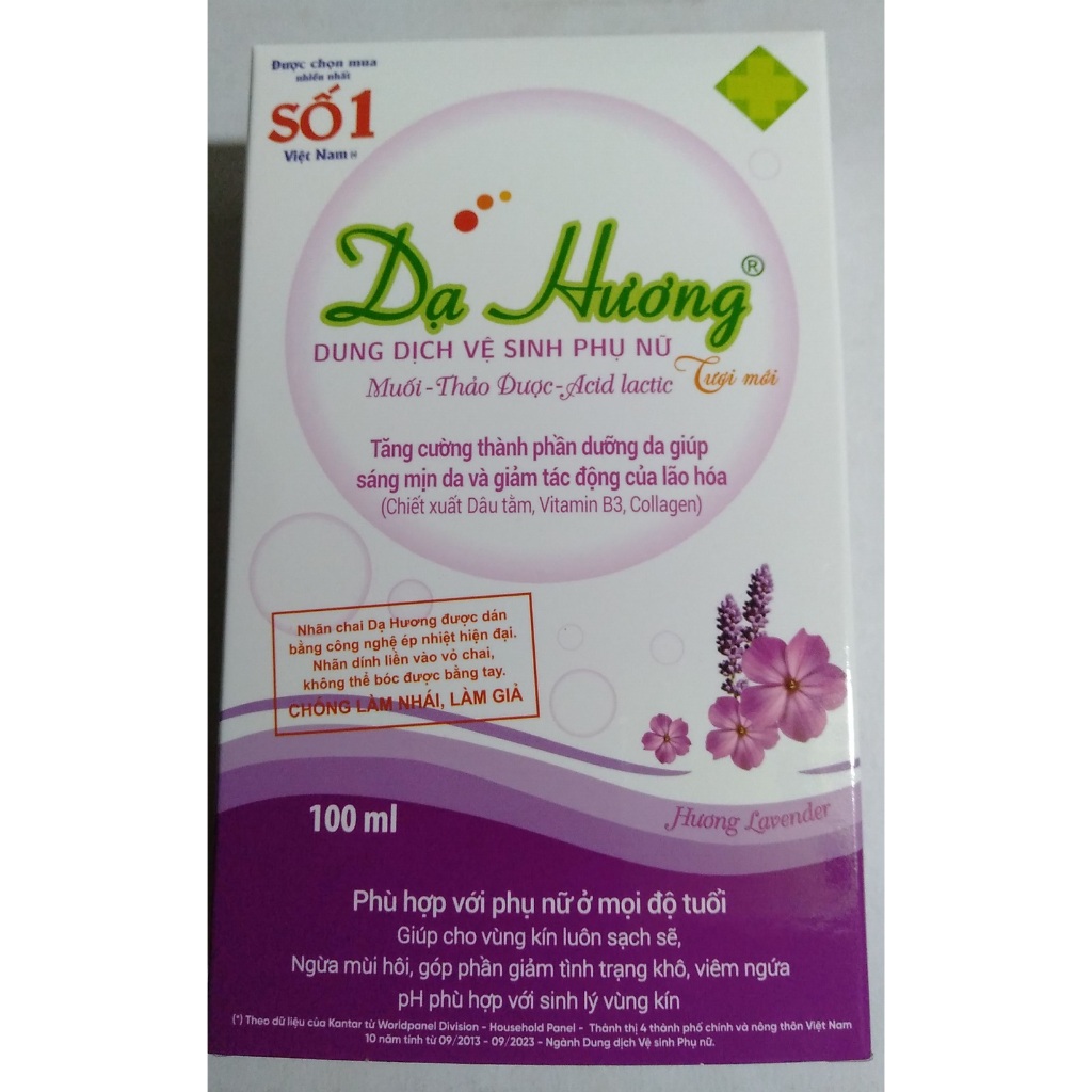 Dung dịch Dạ Hương hương Lavender chai 100ml