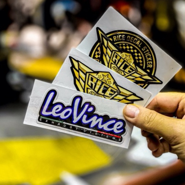 Tem dán sitcker logo LEOVINCE