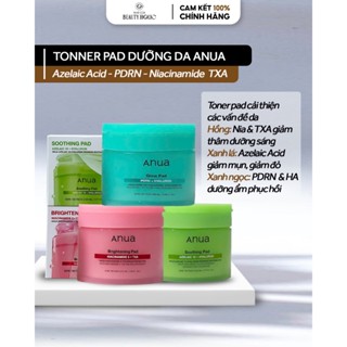 Pad dưỡng da ANUA Niacinamide 5 TXA - PDRN 100 Hyaluronic Acid Glow Pad - Azelaic 10 Hyaluron Redness Soothing Pad