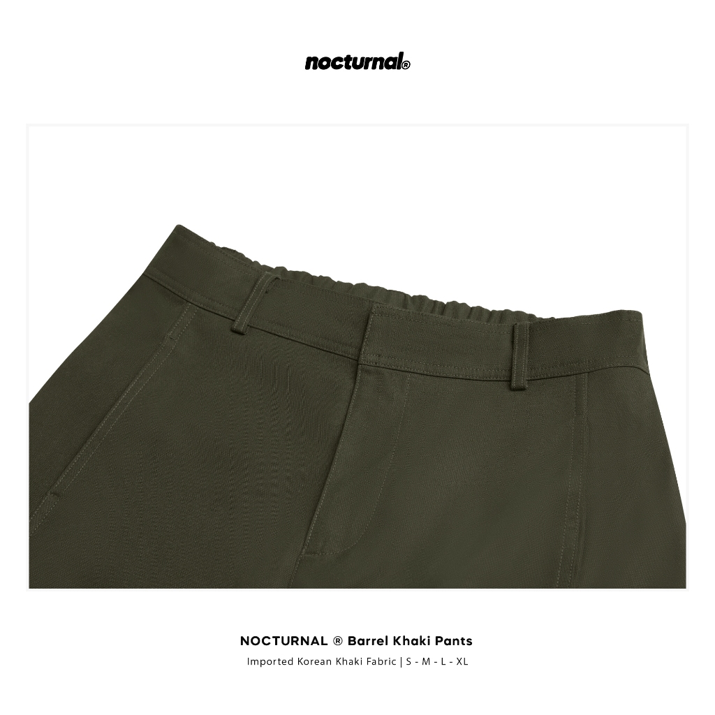 Quần Khaki Ống Cong NOCTURNAL Barrel Khaki Pants Nam Nữ Unisex Local Brand | BigBuy360 - bigbuy360.vn