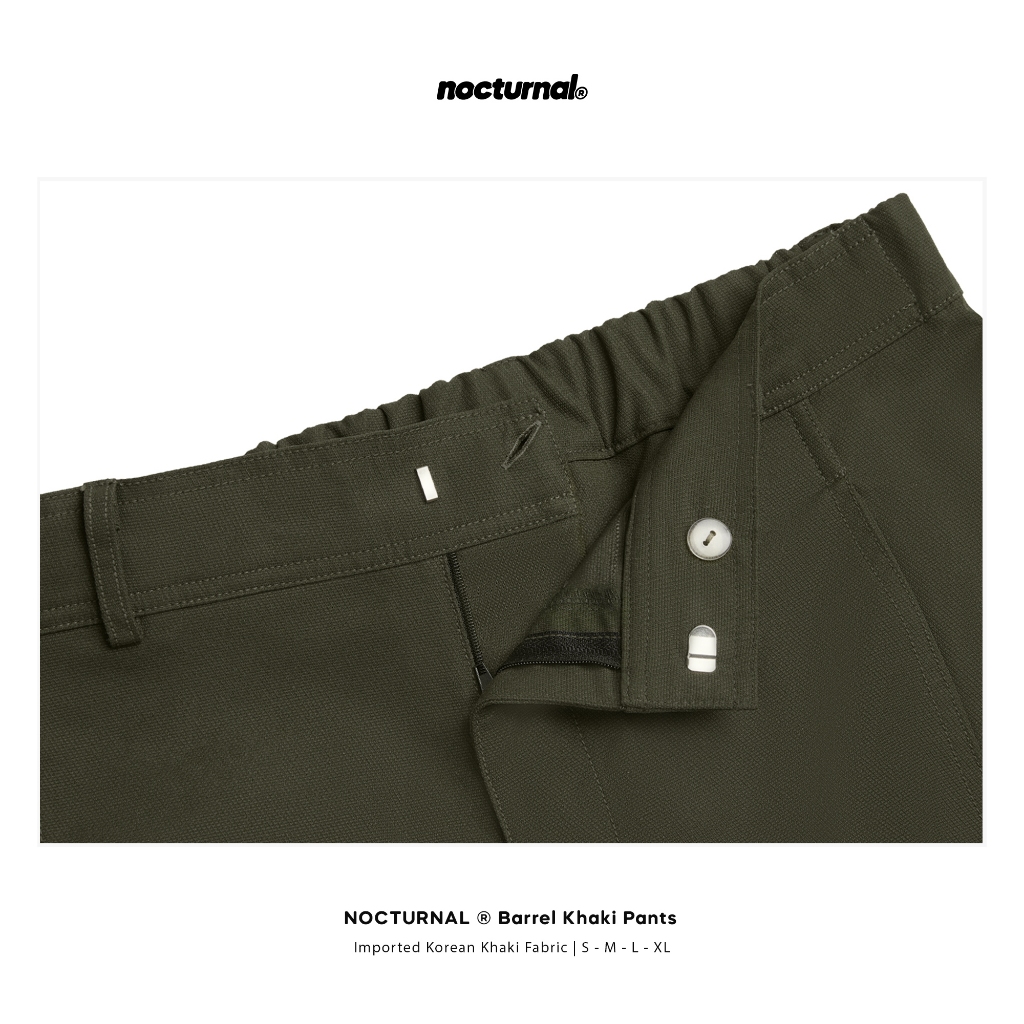 Quần Khaki Ống Cong NOCTURNAL Barrel Khaki Pants Nam Nữ Unisex Local Brand | BigBuy360 - bigbuy360.vn