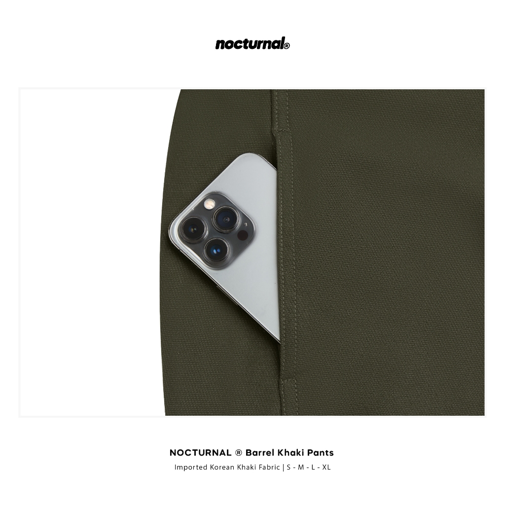 Quần Khaki Ống Cong NOCTURNAL Barrel Khaki Pants Nam Nữ Unisex Local Brand | BigBuy360 - bigbuy360.vn