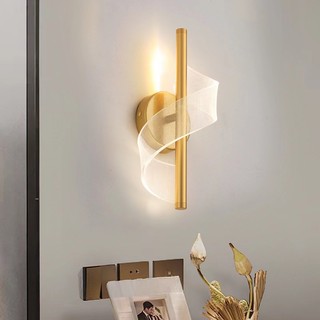  Đèn tường phòng ngủ phòng khách acrylic đơn giản kiểu Bắc Âu sang trọng sáng tạo đèn tường đầu giường cầu thang lối đi 