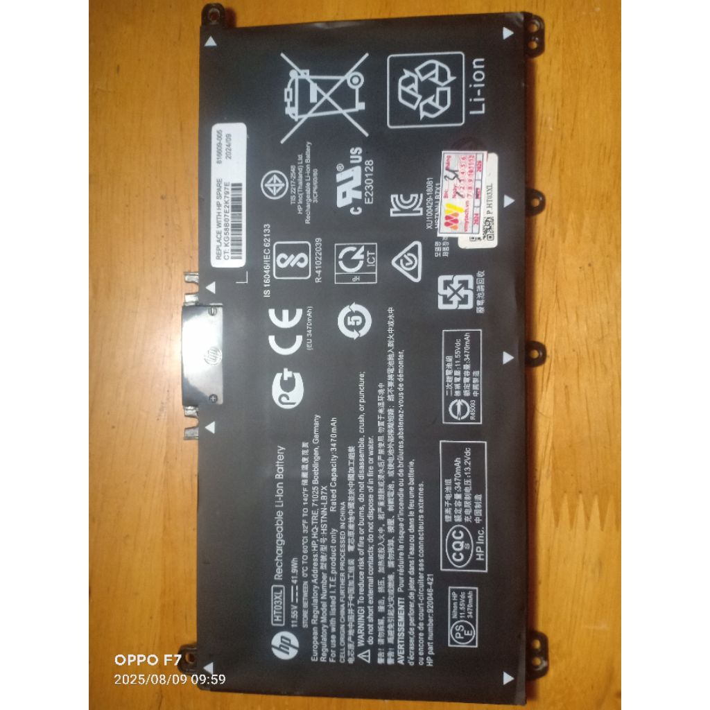 pin laptop HP pavilion 14-ce