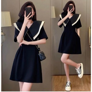 ĐẦM NỮ DÁNG A NHẸ PHỐI CỔ BÈO SANG CHẢNH THANH LỊCH THỜI TRANG