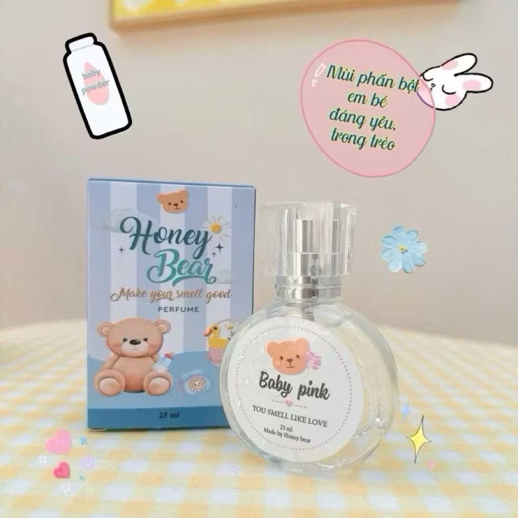 [25ml]Nước hoa Honeybear Honey Bear nữ tính thanh lịch chai 25ml