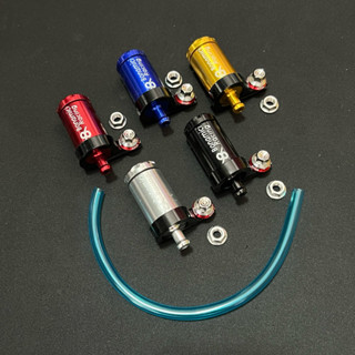  Bình dầu Bonamici nhôm cnc + ốc salaya long đền đỏ   tặng dây dầu + tán inox 304   - Phụ kiện 