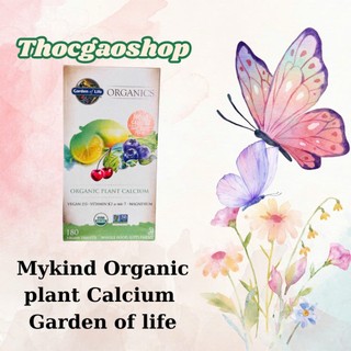   Thóc Gạo Shop 89  Viên uống Canxi hữu cơ Garden of Life - Organic plant calcium hộp 90 180 viên hàng Mỹ 