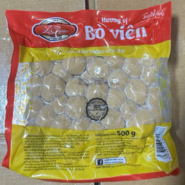 VIÊN VỊ BÒ VIÊN LC NGON RẺ 500GR/~75V