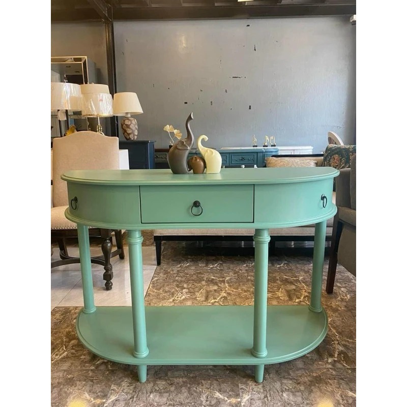 KỆ/BÀN CONSOLE BÁN NGUYỆT 1 Ngăn Kéo Kèm Mặt Kệ - Nhận Làm Theo Yêu Cầu