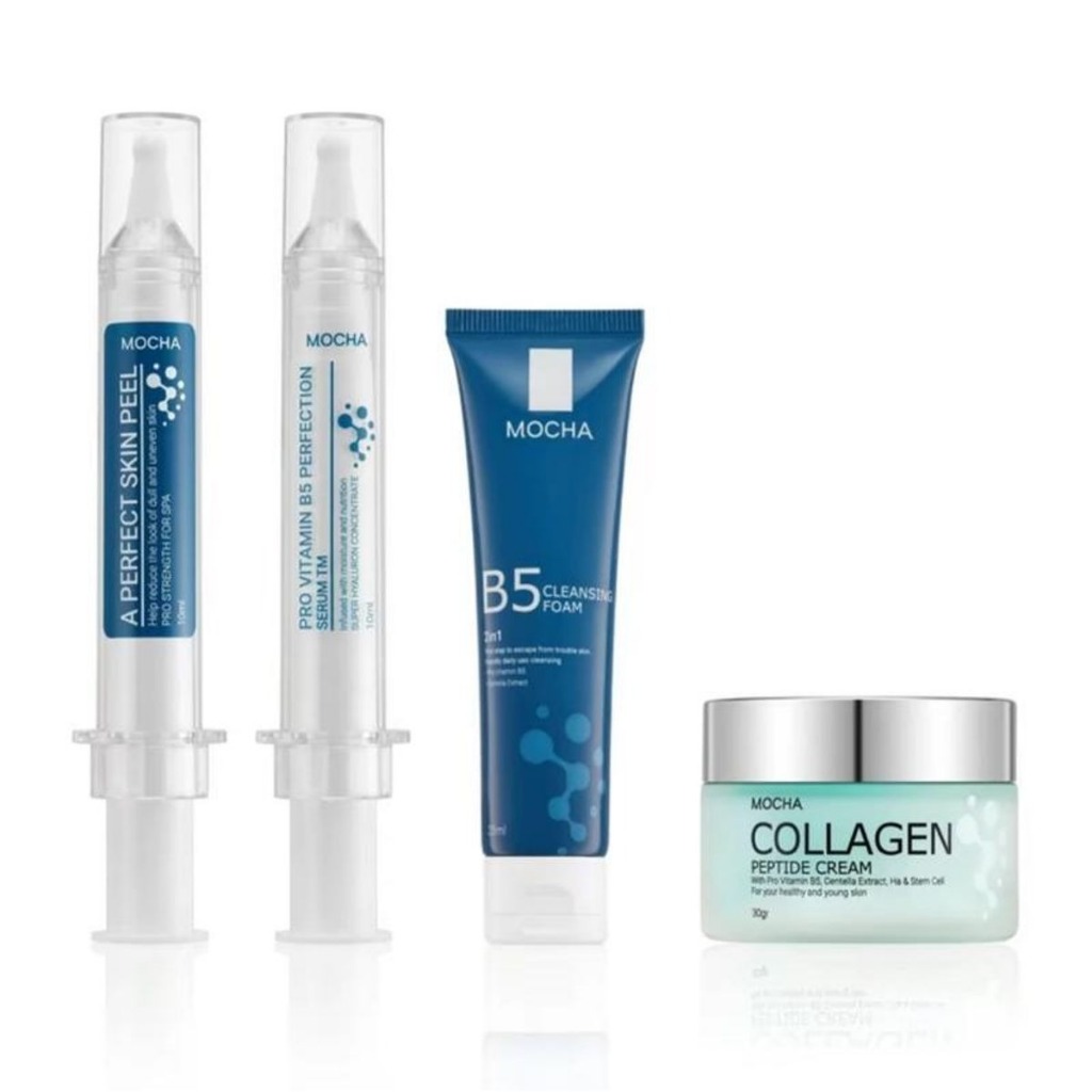 Peel Siêu Vi Tảo Mix Retinol MOCHA Giúp Tái Tạo Da Căng Bóng Khỏe Mạnh Peel Da Tại Nhà Bộ 4 Món