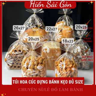  50 Túi Hoa Cúc Kèm Kẽm Cột Đủ Size – Túi Đựng Bánh Kẹo Túi Đựng Quà Xinh Xắn Tiện Lợi 