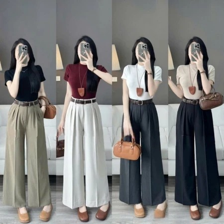 Quần suông nấm hàng QC (93cm) , chất mềm mát ,form đẹpQuần suông nấm hàng QC (93cm) , chất mềm mát ,