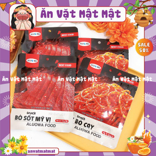 [COMBO 5 GÓI] Snack bò sốt mỹ vị Aluowa gói 55g thơm cay cực ngon, đồ ăn vặt cổng trường