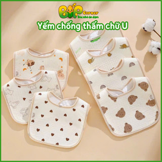 Yếm Chống Thấm Cho Bé Hình Chữ U – Thoáng Khí, Dễ Thương, An Toàn Cho Bé Yêu