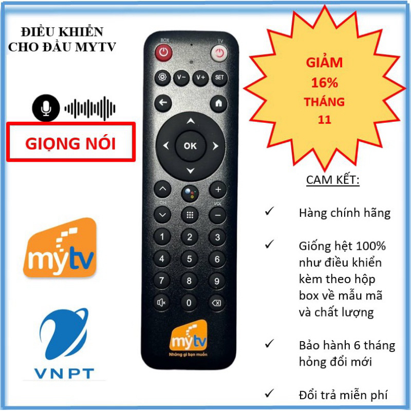 Điều khiển remote MyTV giọng nói voice VNPT