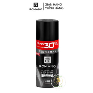 Combo Xịt Khử Mùi Toàn Thân Romano Gentleman 195ml – Hương Nước Hoa Lịch Lãm, Lưu Hương Lâu