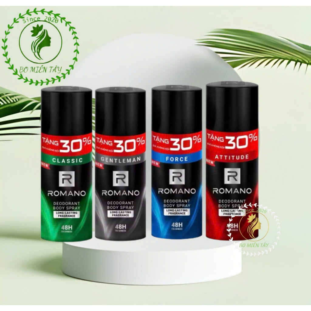   Tặng 30%  Xịt Khử Mùi Nam Romano 195ml – Classic Force Attitude Gentleman 