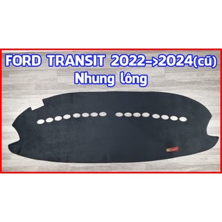 Thảm Taplo FORD TRANSIT bằng Nhung lông, Da vân Carbon, Da vân Gỗ