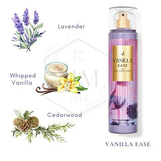 Moomoocos - Vanilla Ease Bộ sản phẩm xịt thơm lotion gel tắm Bath & Body Works Body Mist Body Wash fullsize