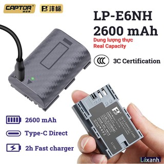  Canon LP-E6NH Type-C 2600mAh | Pin máy ảnh sạc trực tiếp hãng FB Canon EOS R R5 R6 5D 6D 7D 60D 70D 80D 90D lpe6 lp e6 