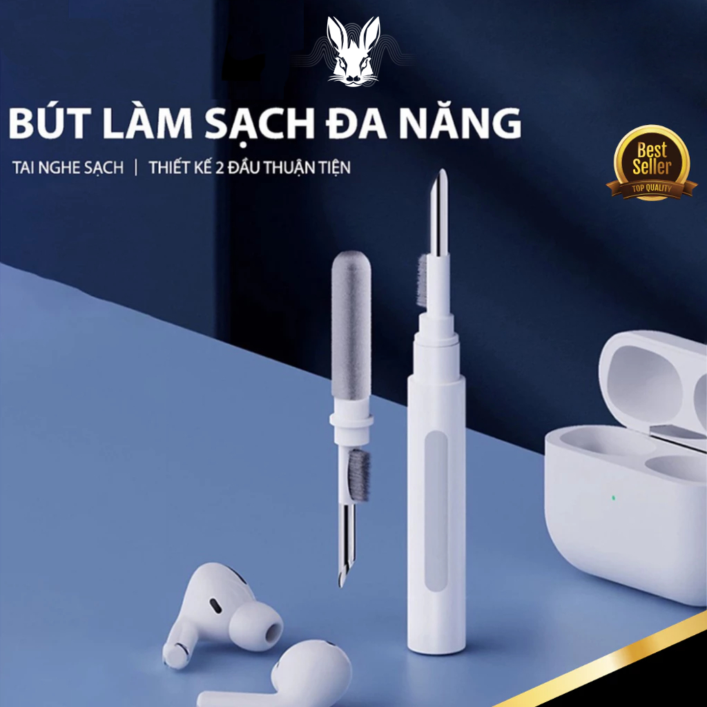 Bộ Dụng Cụ Vệ Sinh Airpods, Vệ Sinh Tai Nghe 3in1 Sạch Sẽ, Dễ Dàng Sử Dụng - Thỏ Công Nghệ