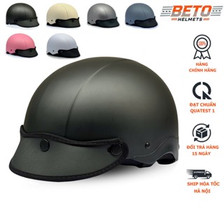 Nón bảo hiểm nửa đầu BETO REGNO RN1 - Mũ bảo hiểm nam, nữ kiểu dáng nón sơn, phong cách thời trang Freesize (55-59cm)