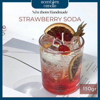Nến Thơm Ly Soda Dâu Scentora Candle 150gr, Làm Quà Tặng Sinh Nhật, Kỉ Niệm, Trang Trí Phòng Decor.