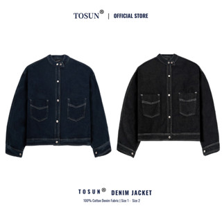 Áo Khoác Jean Nam Nữ TOSUN Form Rộng Phong Cách Retro Chất Vải Denim Cao Cấp K11