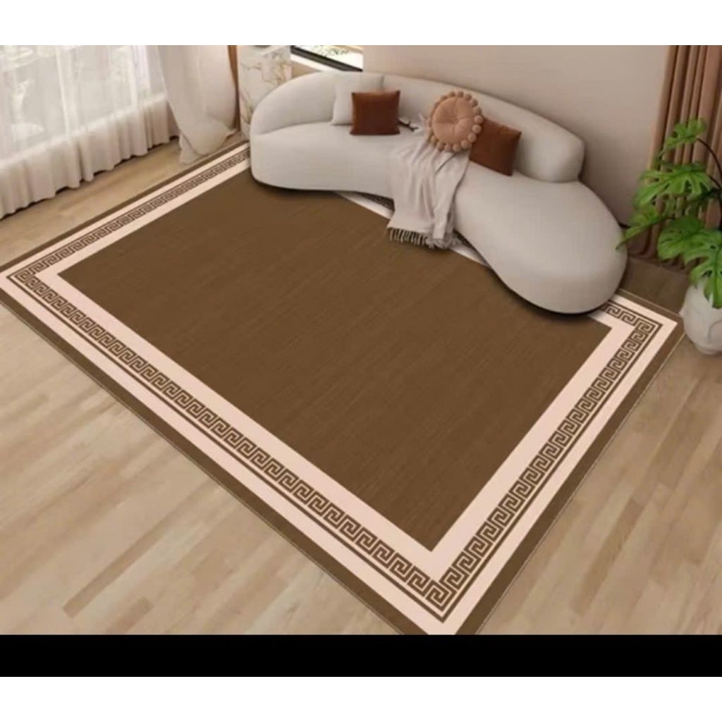 thảm trải sàn bali 5D mẫu kẻ gỗ caro phong cách morocco châu á kiểu dáng đơn giản sang trọng kích th