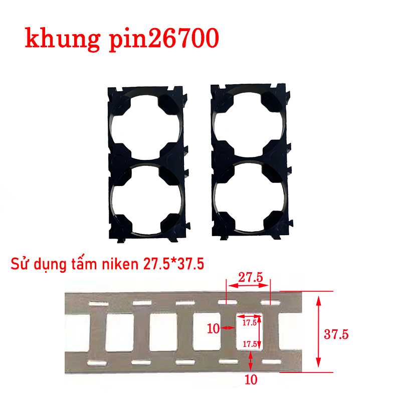 Khung cố định pin 26700 26800(1*2)