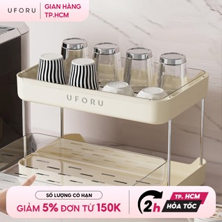 Kệ úp ly cốc kệ để đồ đa năng 2 lớp UFORU chất liệu cao cấp khung thép chắc chắn - UF596 