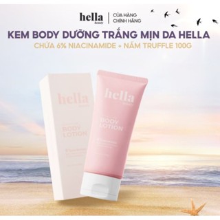  Kem body dưỡng trắng da nâng tone ,chứa 6% Niacinamide nấm Truffle Hella Beauty 100g 