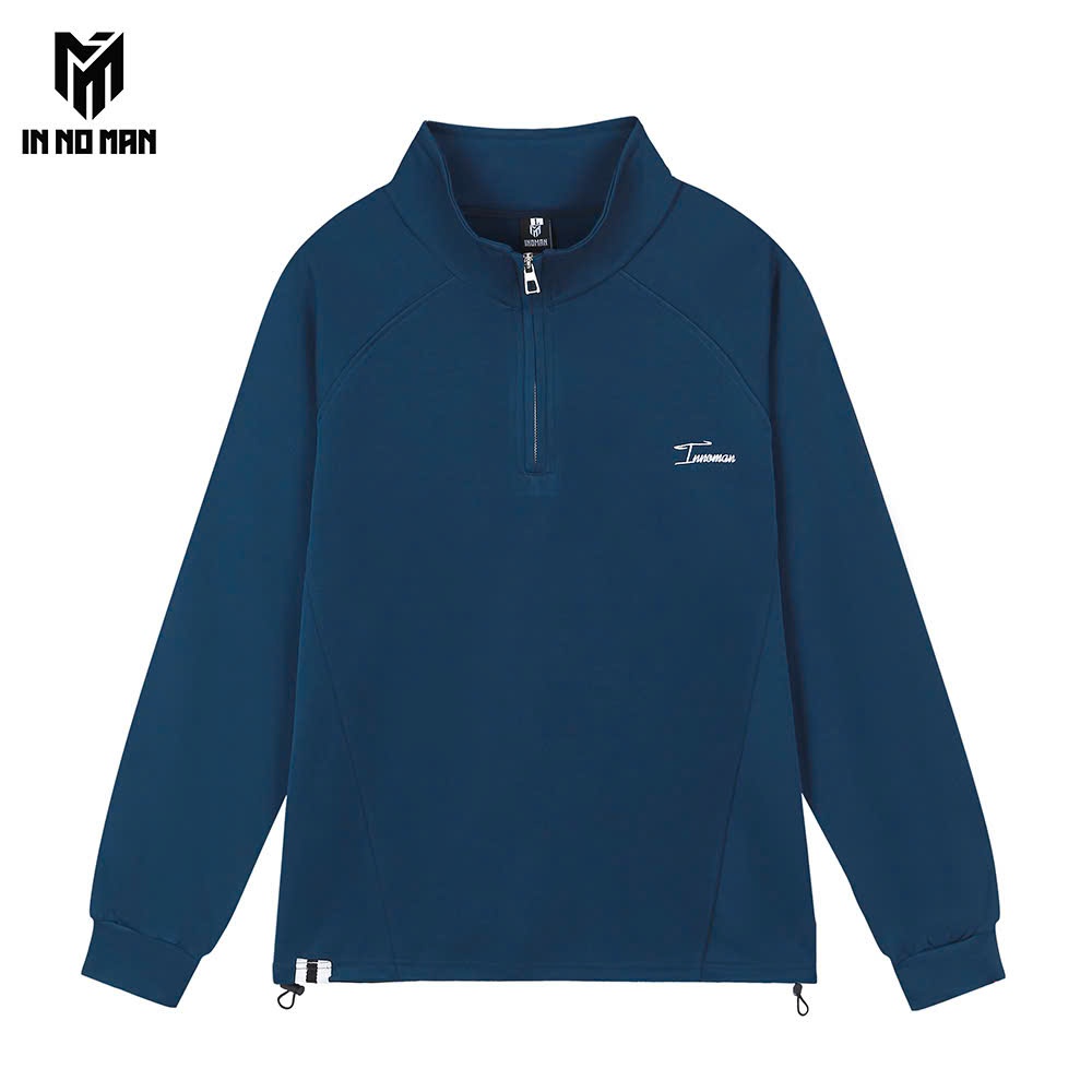 Áo Sweater Cổ zip Dài Tay Nam Nữ Chất Nỉ Poly Có Khóa cổ from rộng Unisex Mền mịn Dày Dặn