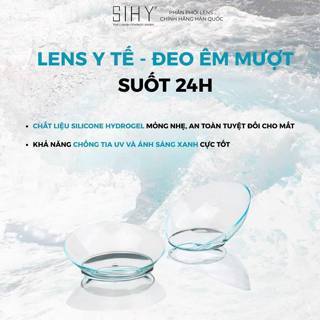 SIHY – Kính áp tròng, Lens [CẬN] Clear B/T trong suốt dùng 3 tháng