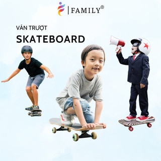 Ván trượt Skateboard, Ván trượt trẻ em nhiều họa tiết kích thước 60-80cm (Từ 2-13 tuổi) gỗ ép 8 lớp