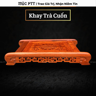  Khay Trà gỗ Hương Đá kích thước 45x27x7cm dùng trong phòng khách  phòng làm việc. 