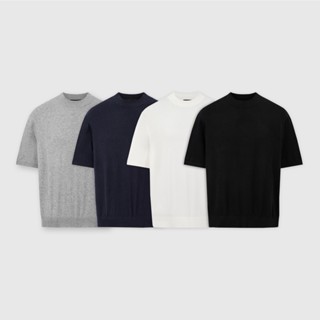 Áo thun ROWAY dệt kim cao cấp, form Cleanfit. Áo thun cổ tròn dệt len