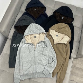 {HÀNG XUẤT XỊN } Áo khoác Nam Nữ nỉ lót lông Uni