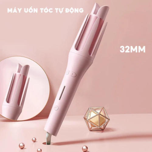 [BH 1 NĂM] Máy uốn tóc tự động 32mm - Lớp phủ gốm Ceramic Tourmaline bảo vệ tóc.