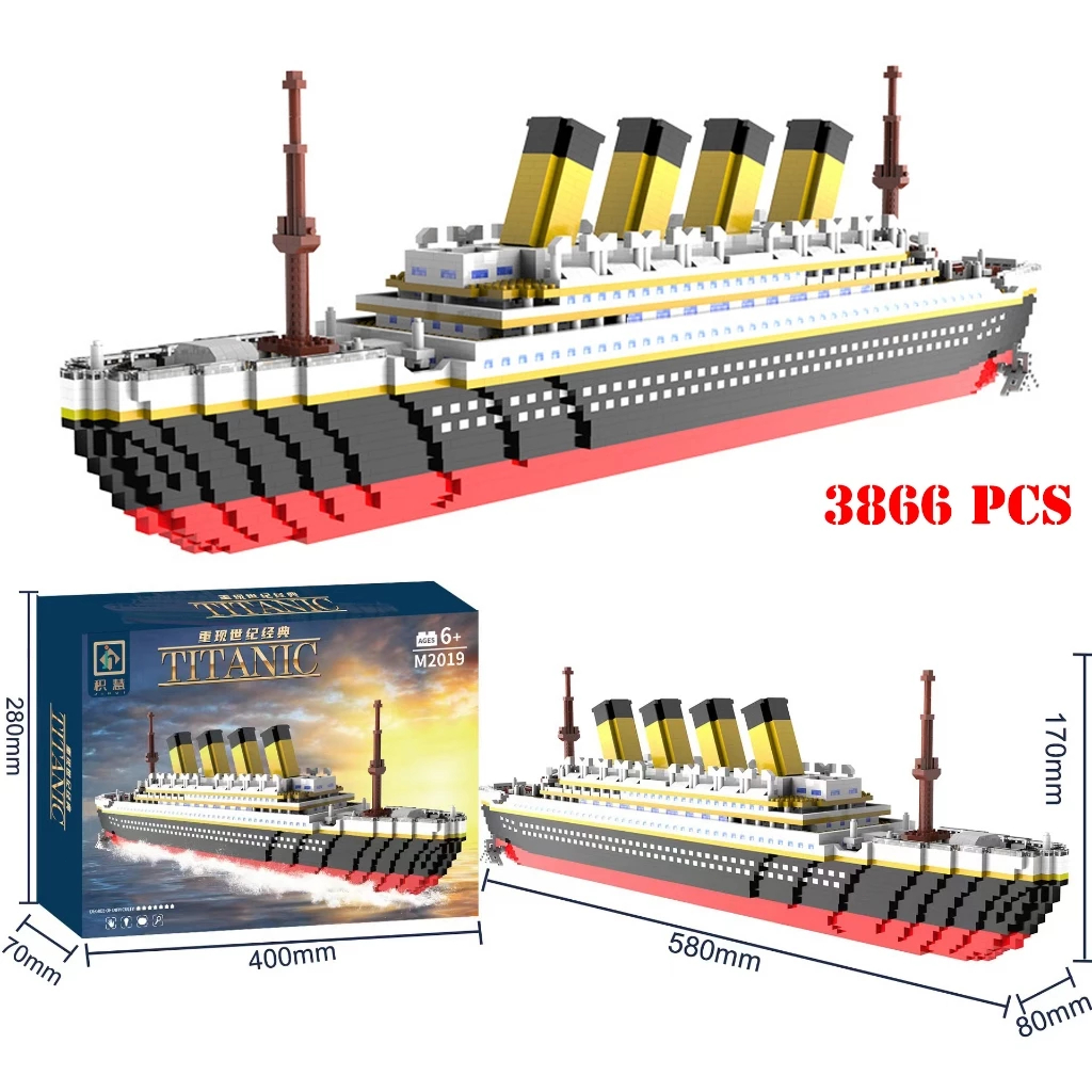  Bộ đồ chơi xếp hình đồ chơi lắp ráp tàu TITANIC Mô hình thuyền 3D đồ chơi lắp ráp quà tặng sinh nhật mô hình lego 