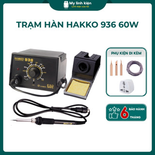 Máy hàn trạm hàn Hakko 936 điều chỉnh nhiệt độ tiện dụng tặng kèm thiếc và nhựa thông.
