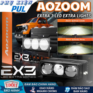  AOZOOM EX3 Đèn Bi Led 3 Mắt Aozoom EX3 Extra 95W Nhiệt Màu 5000K Cho Xe Máy Và Ô Tô BH 2 Năm 