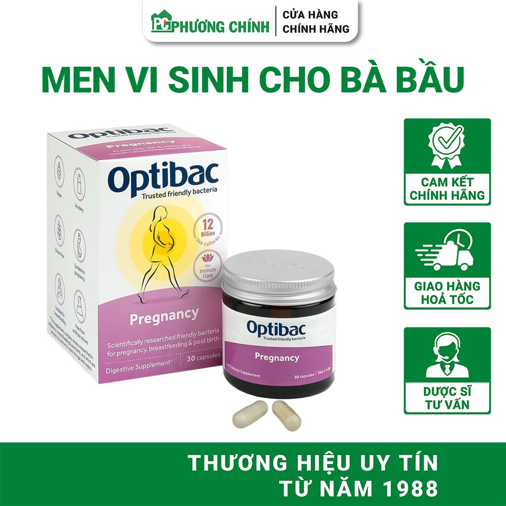 [Date 10/26] Men Vi Sinh Optibac Pregnancy Cho Bà Bầu & Sau Sinh - Bổ Sung Lợi Khuẩn, Hỗ Trợ Tiêu Ho