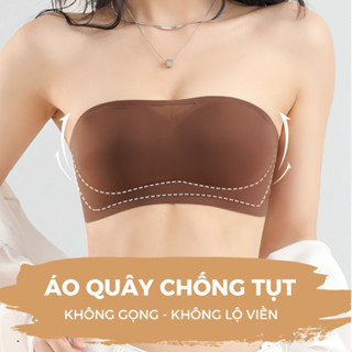 Áo lót quây ngang su đúc không gọng, nâng ngực chống tuột, áo lót không dây ôm sát không lộ viền 9968